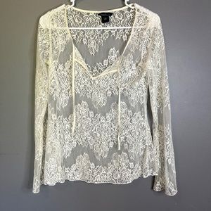 Victoria's Secret Moda International Lace Top Size XS